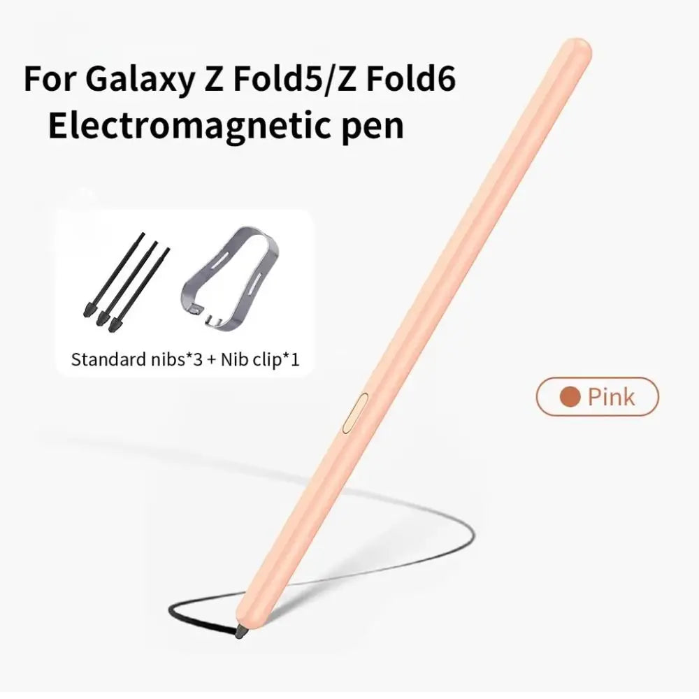 Stylusshop pink electromagnetic pen for Galaxy Z Fold5 and Z Fold6 with extra nibs best stylus for Samsung Z Fold3
