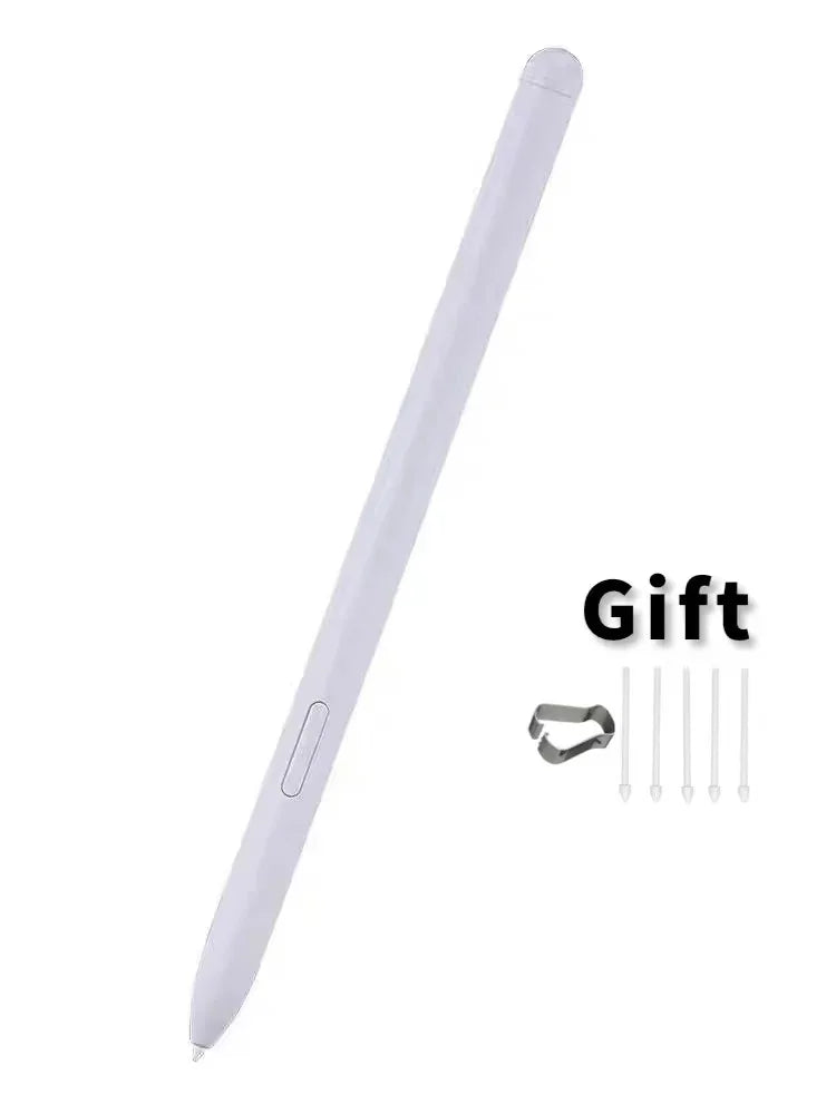 White Galaxy Tab S10 Bluetooth stylus pen with replacement nibs and nib remover tool