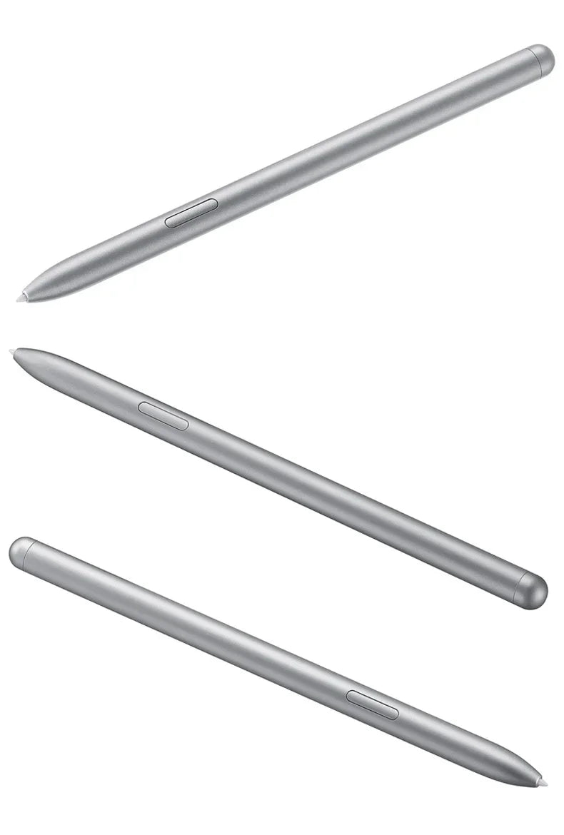 Silver Samsung Galaxy Tab S8 S Pen Bluetooth stylus with sleek design and button control