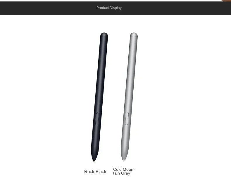 Samsung Galaxy Tab S8 S Pen Bluetooth in Rock Black and Cold Mountain Gray colors