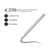 Stylusshop silver digital pen drawing a line showing 4096 pressure levels and conelike tips HP Chromebook compatible stylus